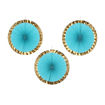 Picture of FAN DECORATIONS BLUE & GOLD - 3 PACK